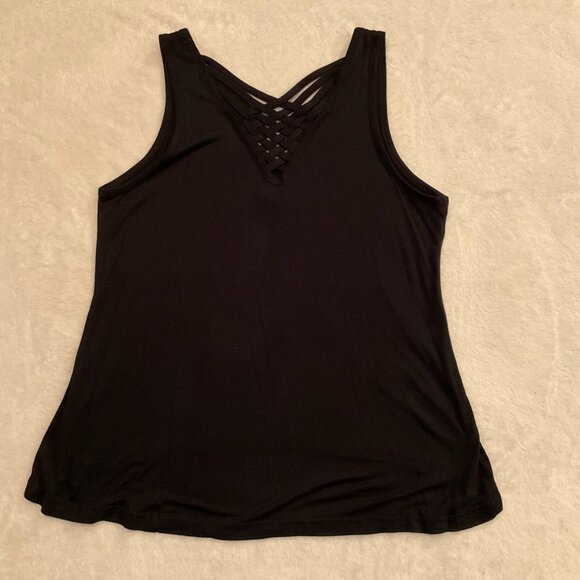 Laid Back Jamaica One Love Black Tank top Palm Trees NEW NWT Womens SIze Medium - Picture 6 of 7